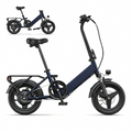 Deep Blue-Hillmiles Mile 1 Ultrakompaktes Klapp-E-Bike | 250W Motor | 36V 10.4Ah | 60km Reichweite