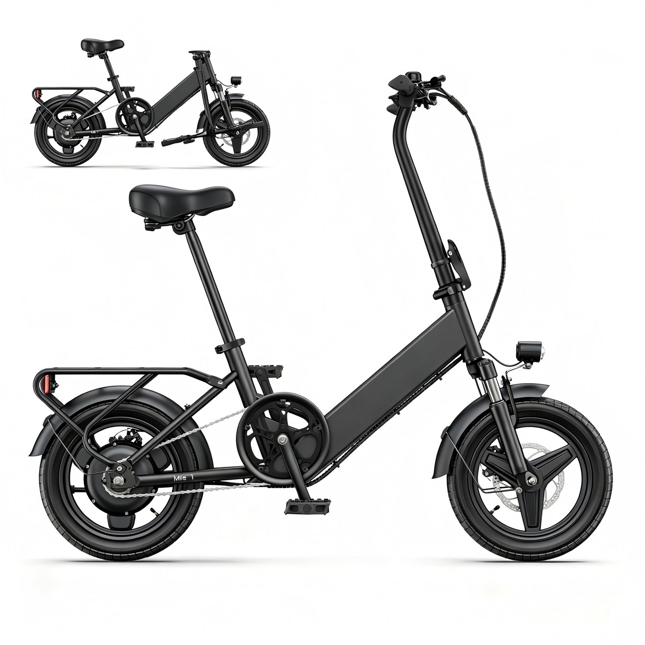 Hillmiles Mile 1 Ultrakompaktes Klapp-E-Bike | 250W Motor | 36V 10.4Ah | 60km Reichweite